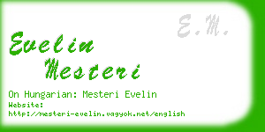 evelin mesteri business card